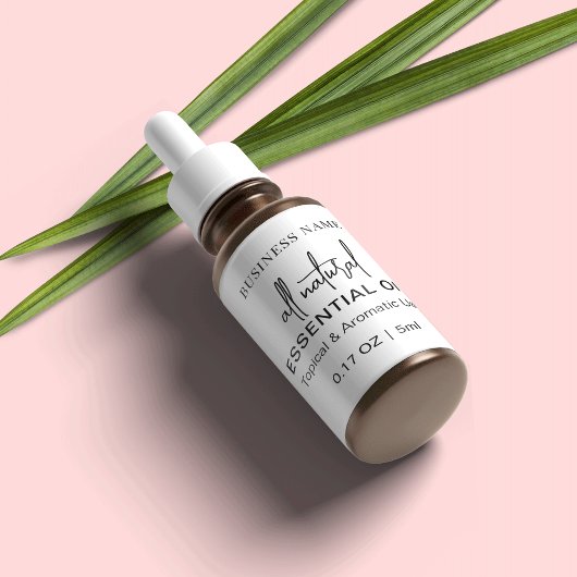 Minimalistische Essential Oil Dropper Flessenwikke Etiket