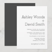 Minimalistische essentiële trouwkaart kaart (Voorkant / Achterkant)