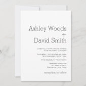 Minimalistische essentiële trouwuitnodiging kaart (Voorkant)