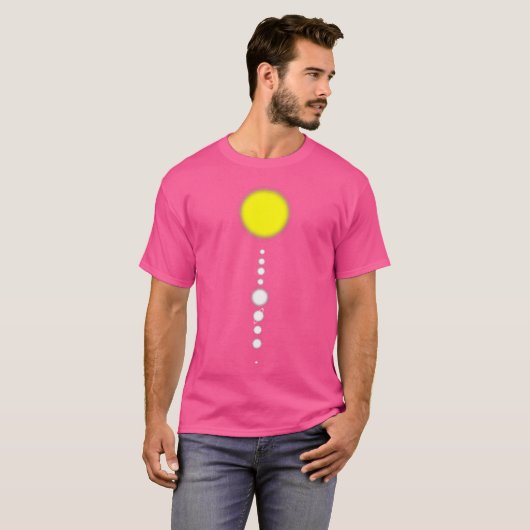 Minimalistische esthetiek van het zonnestelsel Ste T-shirt (Voorkant volledig)