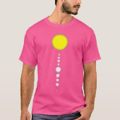 Minimalistische esthetiek van het zonnestelsel Ste T-shirt (Voorkant)