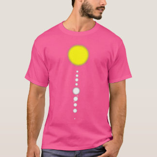 Minimalistische esthetiek van het zonnestelsel Ste T-shirt