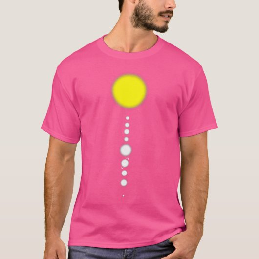 Minimalistische esthetiek van het zonnestelsel Ste T-shirt (Voorkant)
