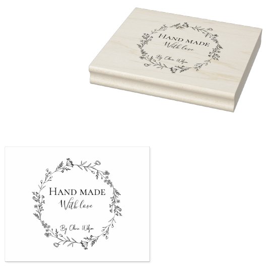 Minimalistische esthetische elegante witte Logo me Rubberstempel (Gestempeld)