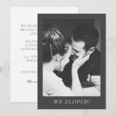 Minimalistische esthetische foto-elopement-partijh kaart (Voorkant / Achterkant)
