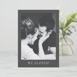 Minimalistische esthetische foto-elopement-partijh kaart