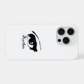 Minimalistische esthetische ooglijn kunst onversch iPhone hoesje (Achterkant horizontaal)