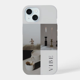 Minimalistische esthetische vibe telefoonhoes iPhone 15 case