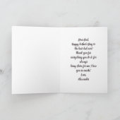 Minimalistische esthetische vormgeving op Vaderdag Kaart (Binnen)