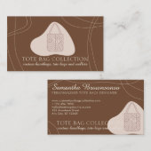 Minimalistische esthetische vrouwelijke canvas tas visitekaartje (Voorkant / Achterkant)