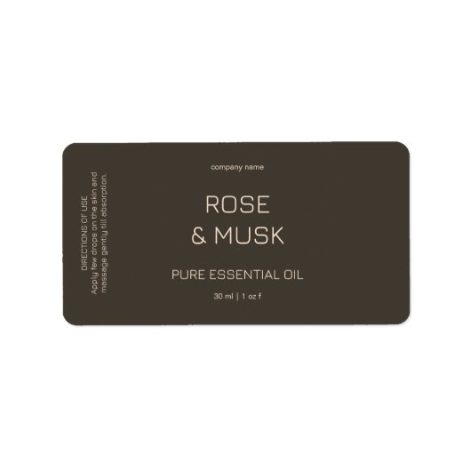 Minimalistische Etherische Olie Labels / Druppelfl (Voorkant)