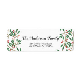 Minimalistische etiketten met aangepaste Kerst sti