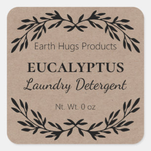 Minimalistische etiketten voor wasmiddel Kraft