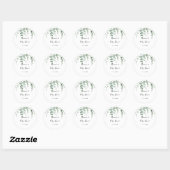 Minimalistische Eucalyptus-babyfeestfavoriet  Ronde Sticker (Vel)