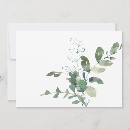 Minimalistische eucalyptus botanische Natuur Save The Date (Achterkant)