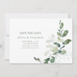 Minimalistische eucalyptus botanische Natuur Save The Date