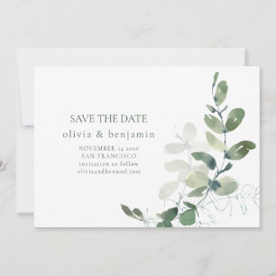Minimalistische eucalyptus botanische Natuur Save The Date