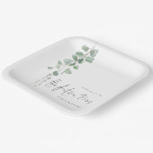 Minimalistische Eucalyptus Congrats Future Mrs Nam Papieren Bordje (Gebogen)