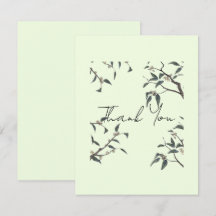 Minimalistische Eucalyptus Dankkaart |