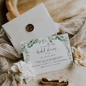 Minimalistische Eucalyptus Horizontale Bruiloft Fe Kaart