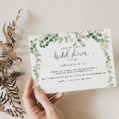 Minimalistische Eucalyptus Horizontale Bruiloft Fe Kaart