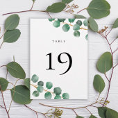 Minimalistische Eucalyptus laat Trouwtafel nummer