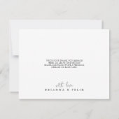 Minimalistische eucalyptus platte bruiloft dank u bedankkaart (Achterkant)