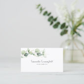 Minimalistische Eucalyptus Studio Manager make-up  Visitekaartje (Staand voorkant)