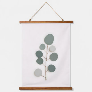 Minimalistische Eucalyptus Tak Minimalistische Sla Hangend Wandkleed