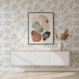 Minimalistische Eucalyptus Takken Neutralen ID1244 Behang