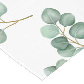 Minimalistische Eucalyptus Trouwfeest Korte Tafelloper (Hoek)