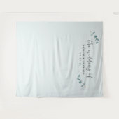 Minimalistische Eucalyptus Trouwfotografie Achterg Wandkleed (Voorkant (horizontaal))