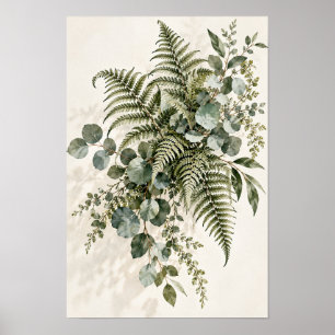 Minimalistische Eucalyptus Varens Botanische Muurk Poster