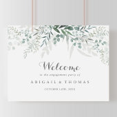 Minimalistische Eucalyptus verlovingsfeest verwelk Poster