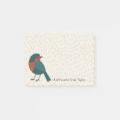 Minimalistische Europese Roodborst Cute Teal Vogel Post-it® Notes (Voorkant)