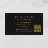 Minimalistische Event Planner Chevron Lines Design Visitekaartje (Achterkant)