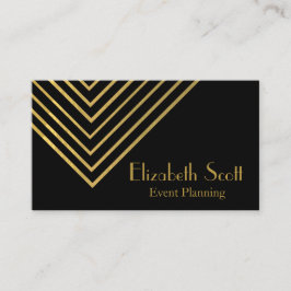 Minimalistische Event Planner Chevron Lines Design Visitekaartje