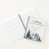 Minimalistische Evergreen Mountain Green Slate Gue Notitieboek (Binnen)