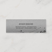 Minimalistische Expressieve / Glamour (Goud/Grijs) Mini Visitekaartje (Achterkant)