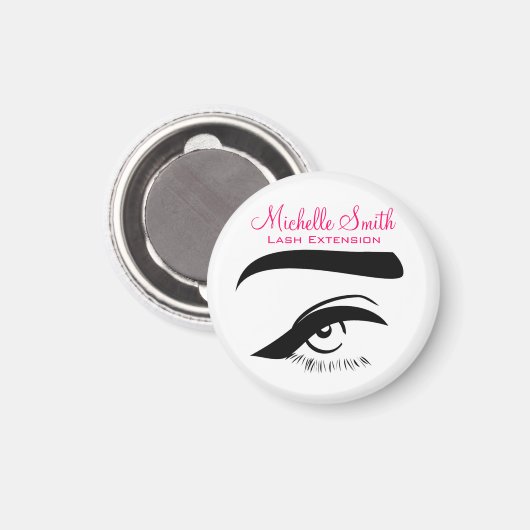 Minimalistische Eye Black Witte Wimper Extensie Ma Magneet (Voorkant / Achterkant)