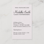 Minimalistische Eye Black Witte Wimper Extensie Ma Visitekaartje (Achterkant)