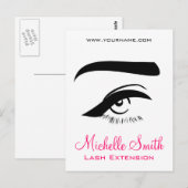 Minimalistische Eye Black Witte Wimper Extentie Ma Briefkaart (Voorkant / Achterkant)
