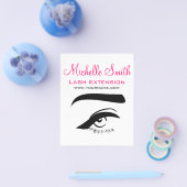 Minimalistische Eye Black Witte Wimper Extentie Ma Flyer (Enkel)