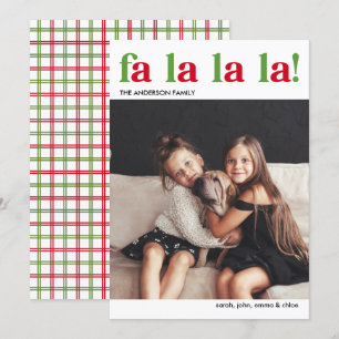 Minimalistische Fa La Kerstkaart Kaart