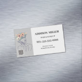 Minimalistische Face Beauty haar & make-up & QR-co Magnetisch Visitekaartje (Voorbeeld)