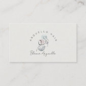 Minimalistische Face Beauty Logo Hair Stylist Visitekaartje (Voorkant)