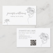 Minimalistische Face Beauty Logo make-up artiest Visitekaartje (Voorkant / Achterkant)