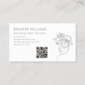 Minimalistische Face Beauty Logo make-up artiest Visitekaartje (Achterkant)