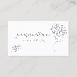 Minimalistische Face Beauty Logo make-up artiest Visitekaartje