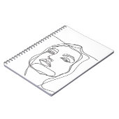 Minimalistische Face Line Art Notitieboek (Linkerzijde)